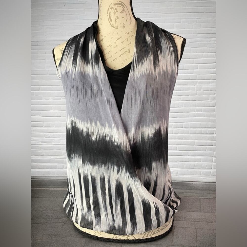 Patrizia Luca Drape Surplice Sleeveless Top Size M NWT